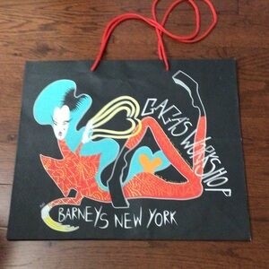 Barneys New York Artistic Black and Red Tote